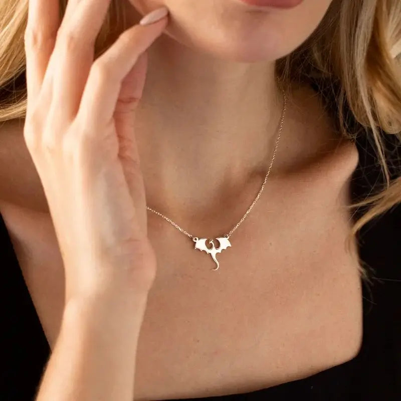 Game of Thrones Dragon Pendant Necklace – Medieval Stainless Steel Jewelry
