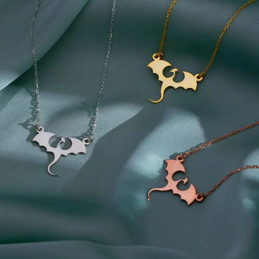 Game of Thrones Dragon Pendant Necklace – Medieval Stainless Steel Jewelry