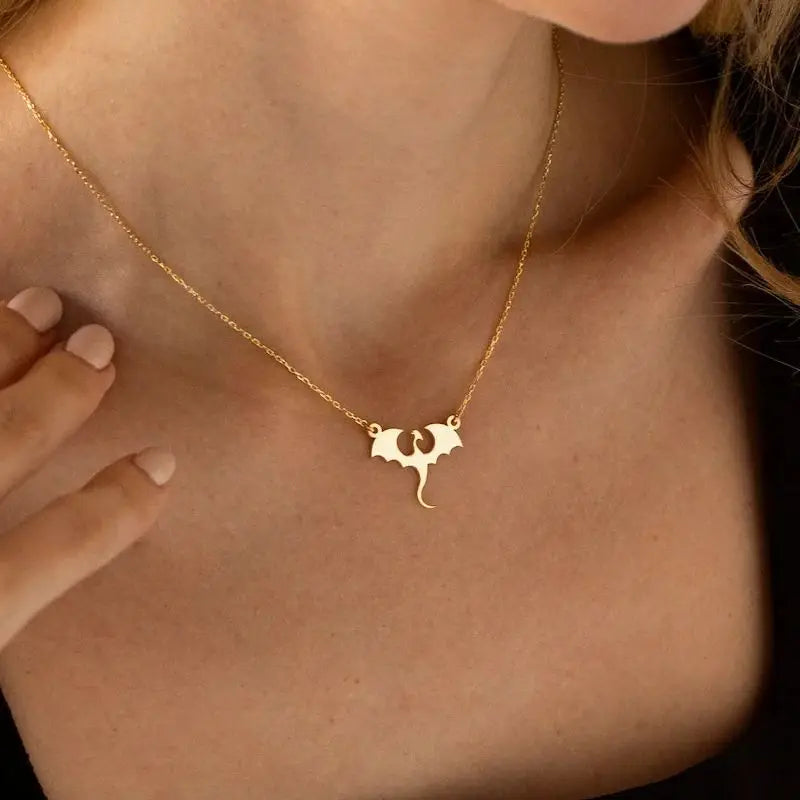 Game of Thrones Dragon Pendant Necklace – Medieval Stainless Steel Jewelry