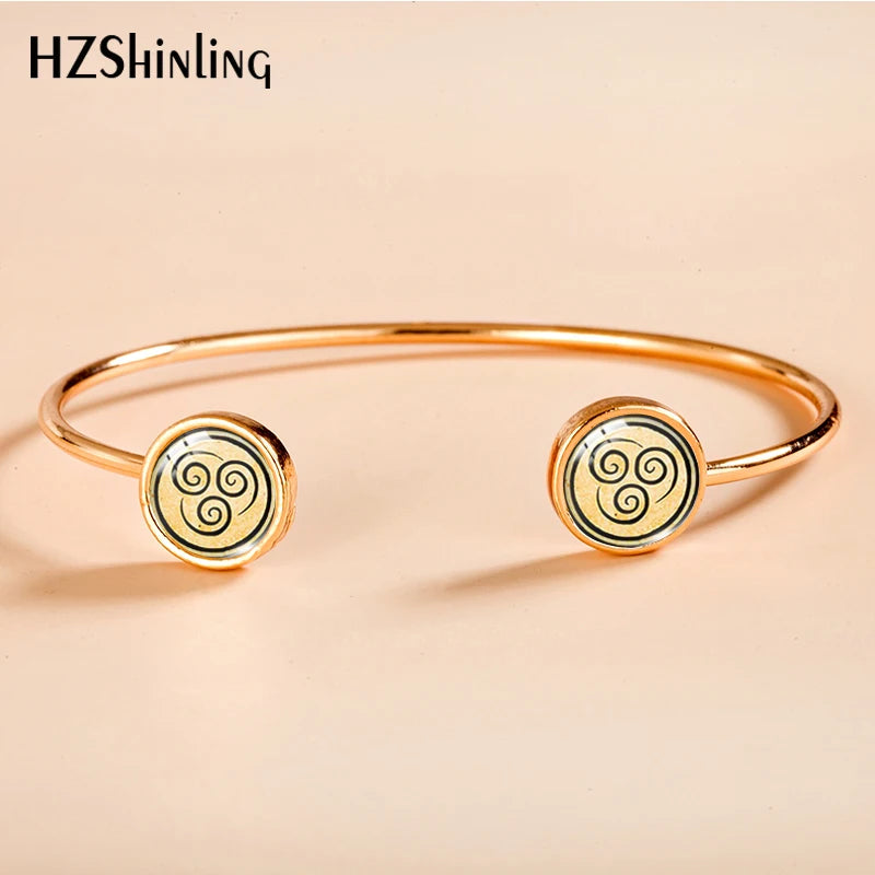 Avatar: The Last Airbender Glass Dome Bangle – Adjustable Cuff Bracelet