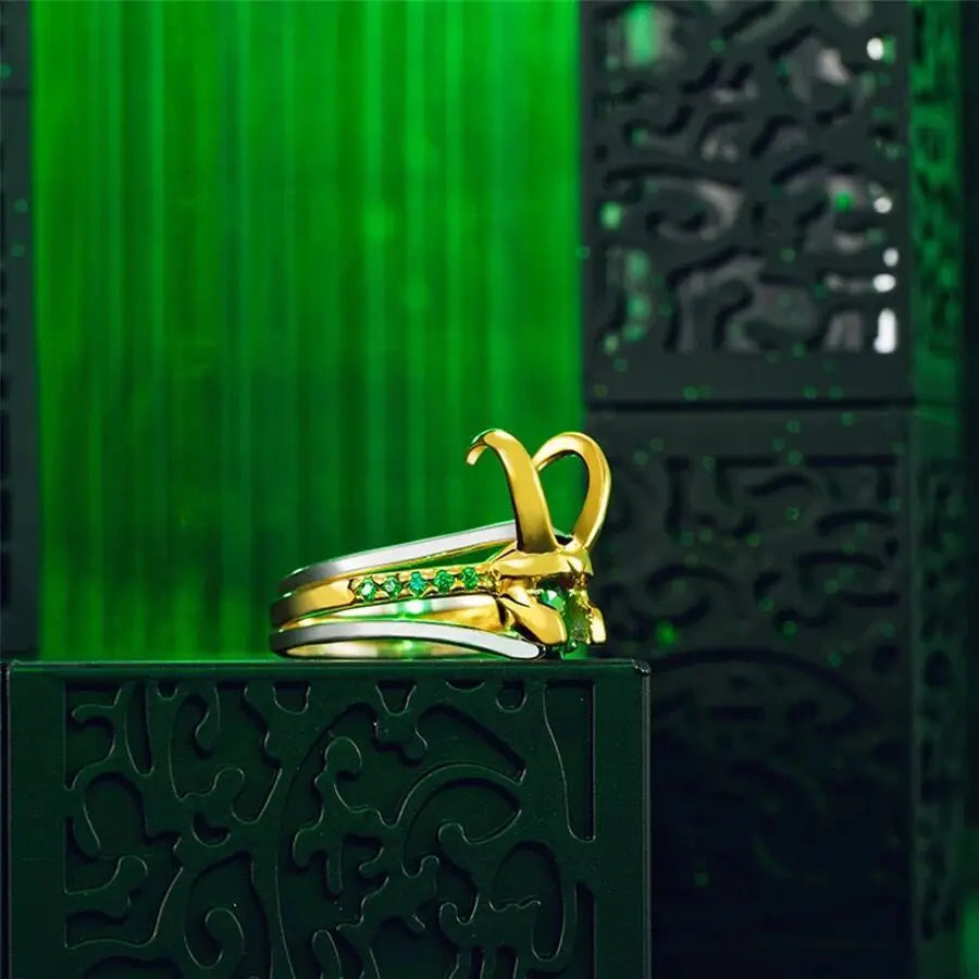 Loki Helmet Ring – Marvel Avengers Unisex Superhero Statement Jewelry