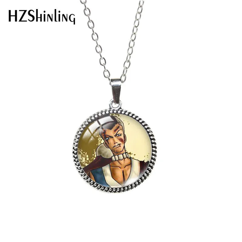 Sokka Avatar: The Last Airbender Necklace – Antique Glass Cabochon Pendant