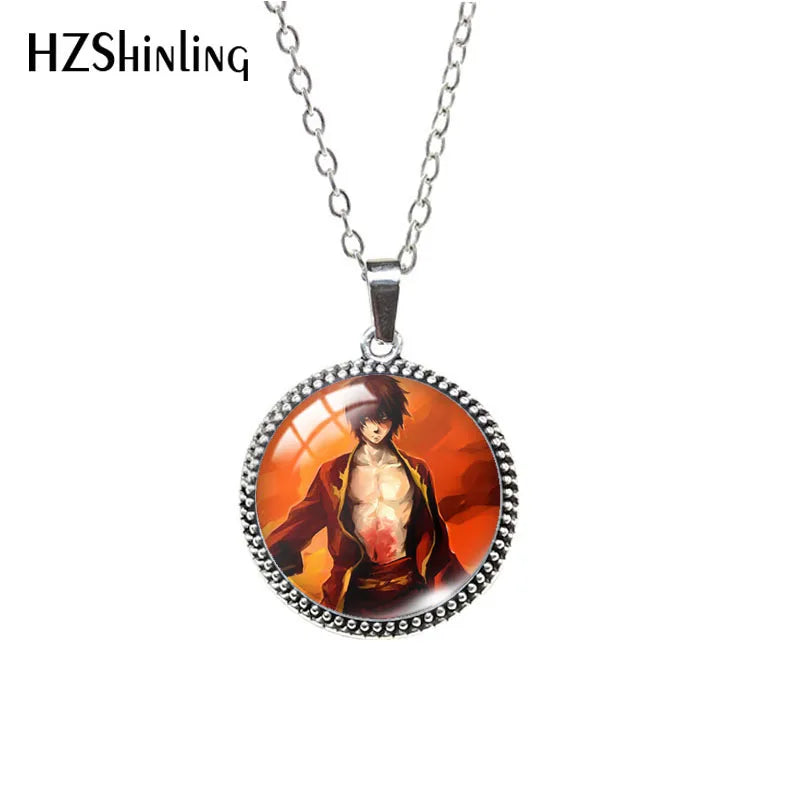 Sokka Avatar: The Last Airbender Necklace – Antique Glass Cabochon Pendant