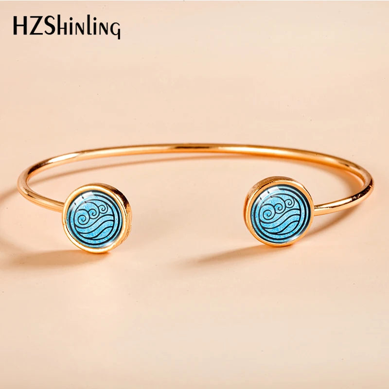 Avatar: The Last Airbender Glass Dome Bangle – Adjustable Cuff Bracelet