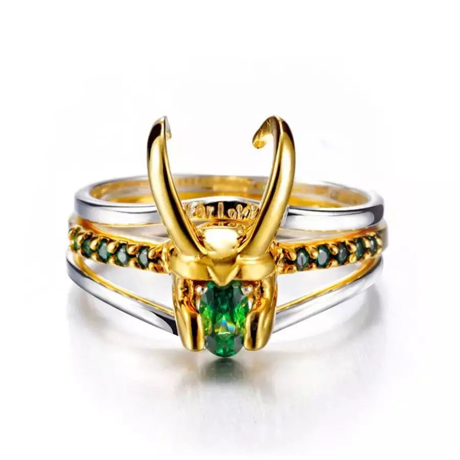 Loki Helmet Ring – Marvel Avengers Unisex Superhero Statement Jewelry