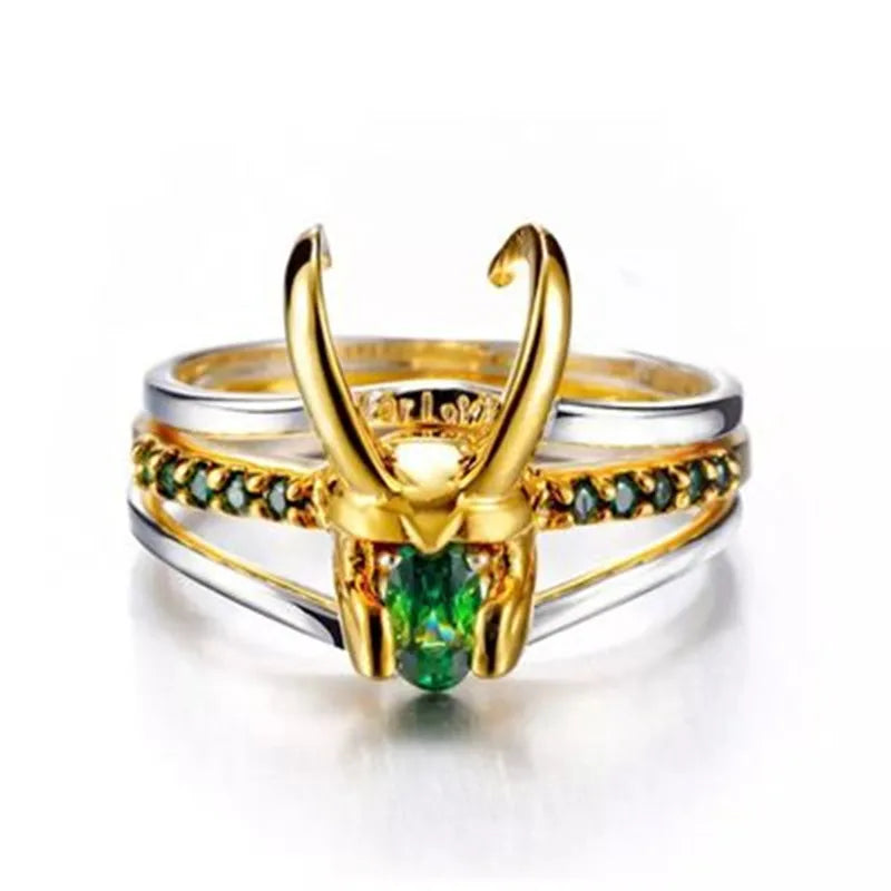Loki Helmet Ring – Marvel Avengers Unisex Superhero Statement Jewelry