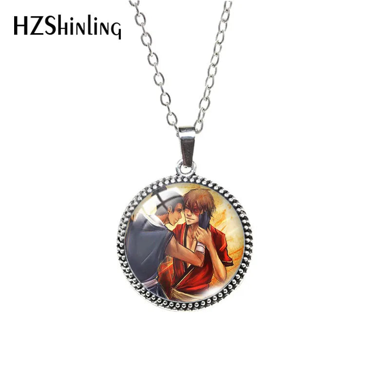 Sokka Avatar: The Last Airbender Necklace – Antique Glass Cabochon Pendant