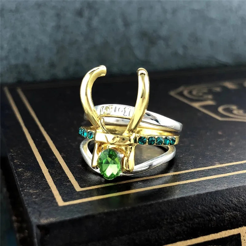 Loki Helmet Ring – Marvel Avengers Unisex Superhero Statement Jewelry