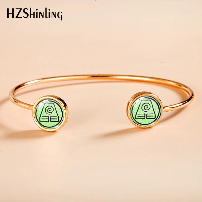 Avatar: The Last Airbender Glass Dome Bangle – Adjustable Cuff Bracelet