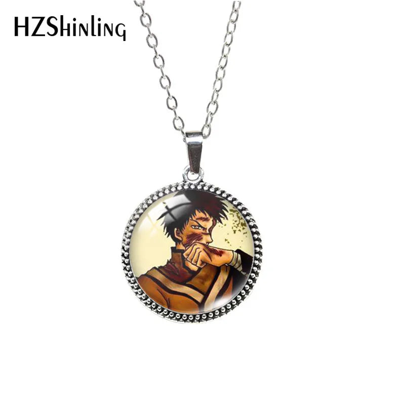 Sokka Avatar: The Last Airbender Necklace – Antique Glass Cabochon Pendant