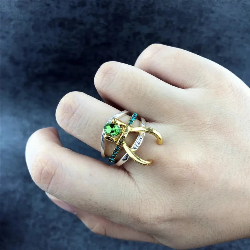 Loki Helmet Ring – Marvel Avengers Unisex Superhero Statement Jewelry