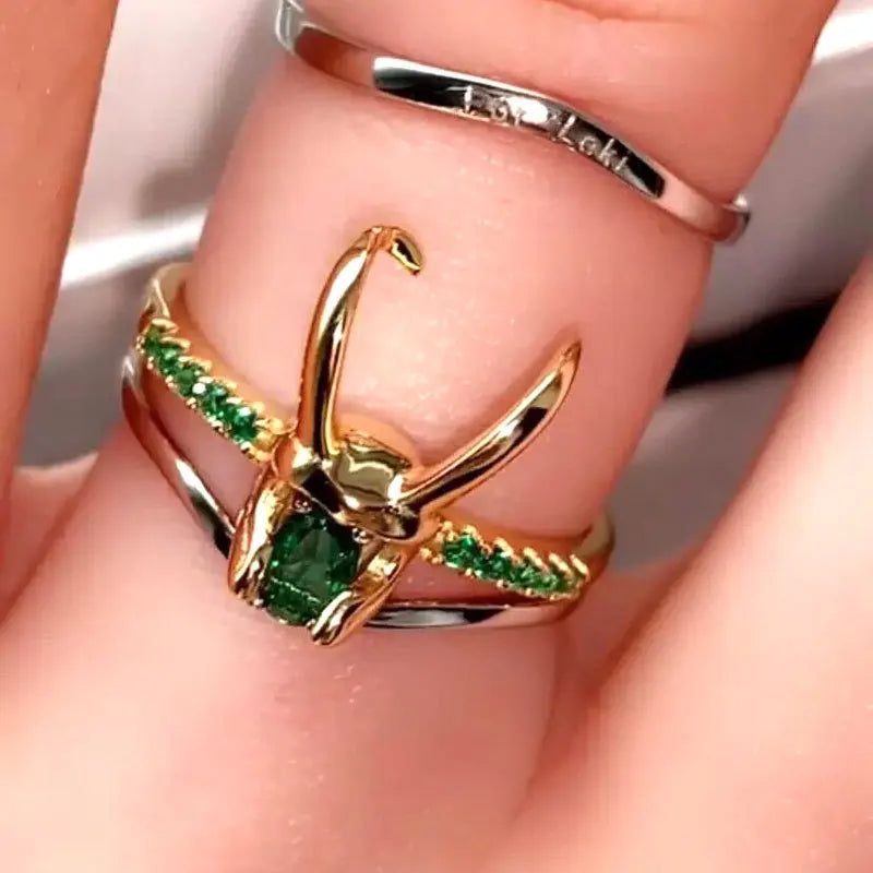 Loki Helmet Ring – Marvel Avengers Unisex Superhero Statement Jewelry