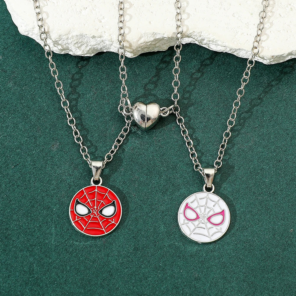 Spider-Man Couple Necklace Set – 2-Piece Marvel Pendant Jewelry