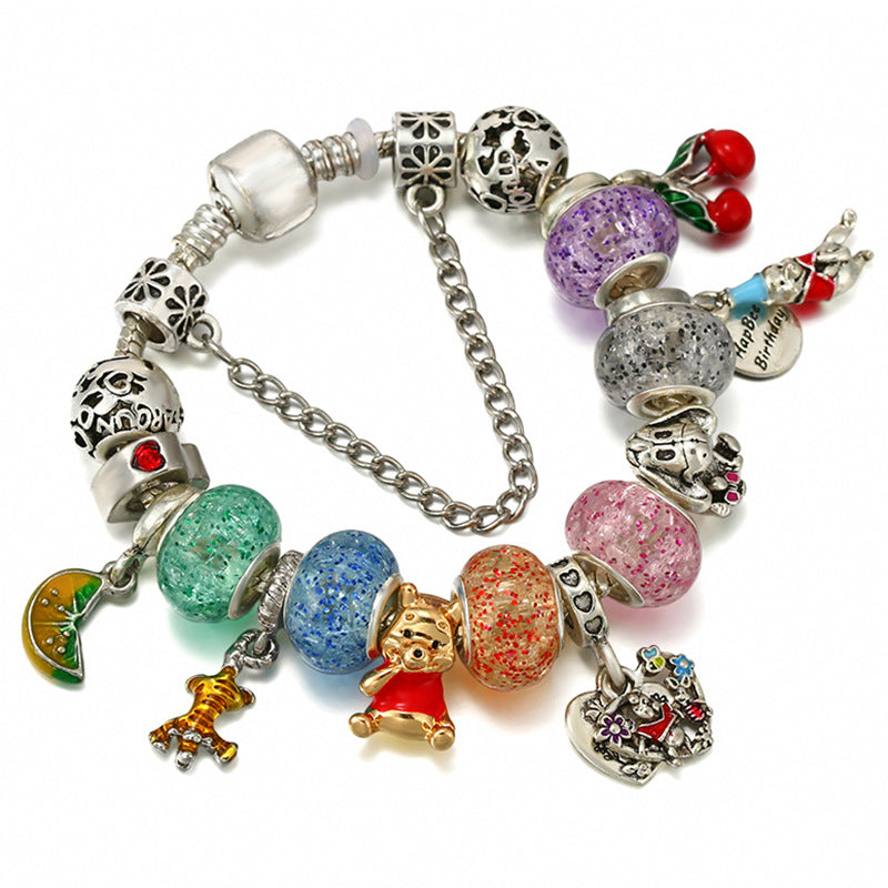 Marvel Spider-Man Charm Bracelet – Mask Clasp & Soaring City Beads