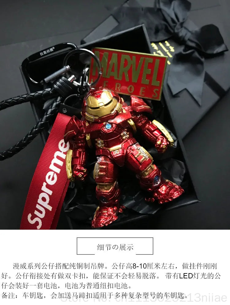 Marvel Superhero Keychain – Iron Man, Captain America & Spider-Man Pendant