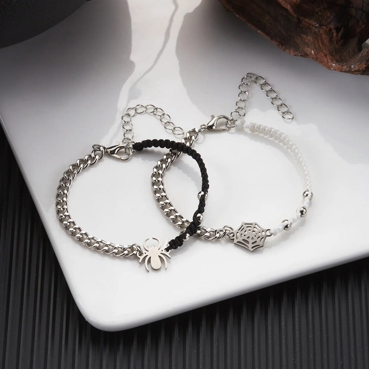 Spider Web Bracelet – Adjustable Unisex Couple & Friendship Jewelry