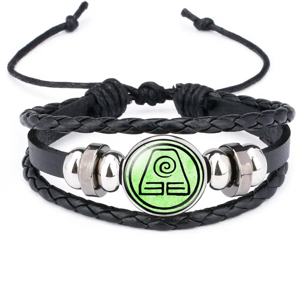 Avatar: The Last Airbender Leather Bracelet – Multilayer Braided Bangle