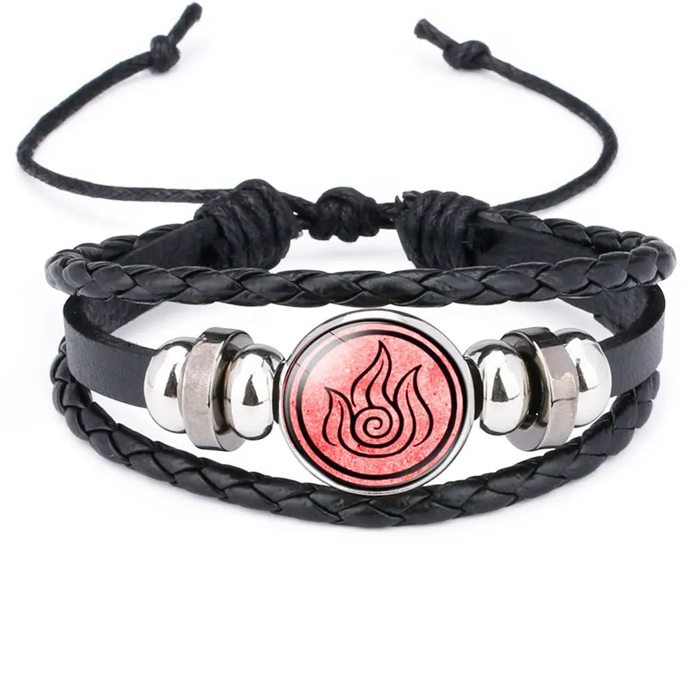 Avatar: The Last Airbender Leather Bracelet – Multilayer Braided Bangle