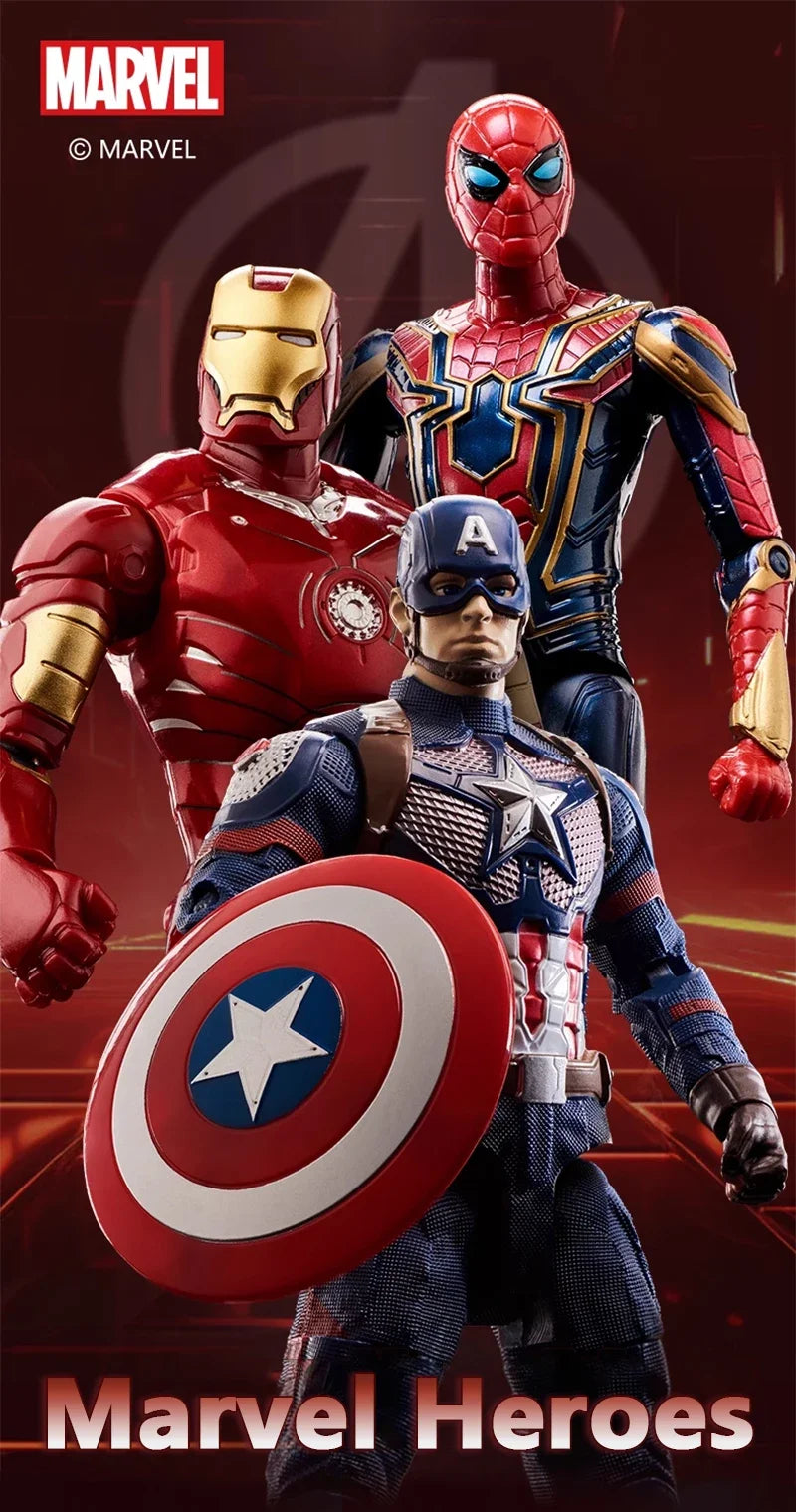 Iron Man MK85 & Captain America Action Figure – Articulated Marvel Collectible Toy
