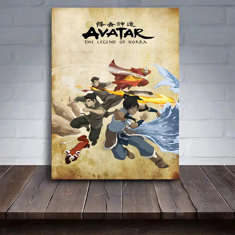 Avatar: The Last Airbender Poster – HD Anime Canvas Wall Art