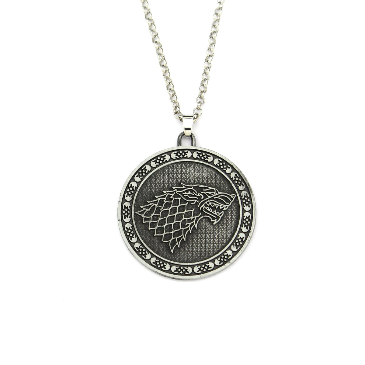 Game of Thrones House Stark Wolf Keychain – “Winter Is Coming” 3D Pendant