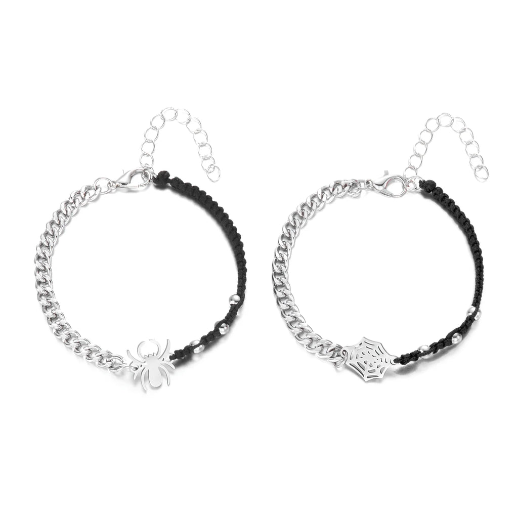 Spider Web Bracelet – Adjustable Unisex Couple & Friendship Jewelry