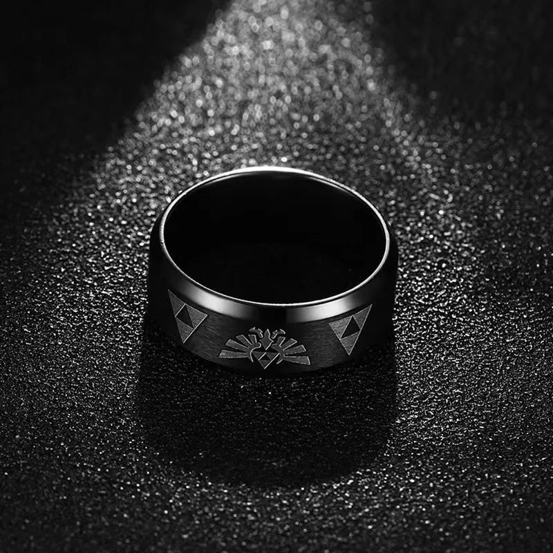 Triforce Triangle Ring – 316L Stainless Steel Anime Cosplay Band
