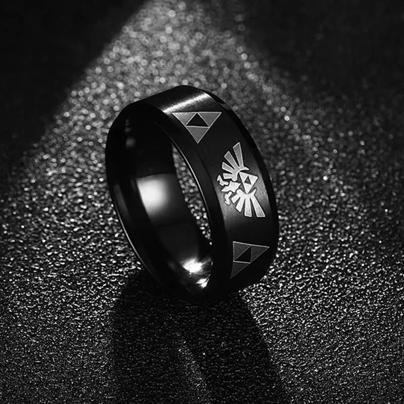 Triforce Triangle Ring – 316L Stainless Steel Anime Cosplay Band