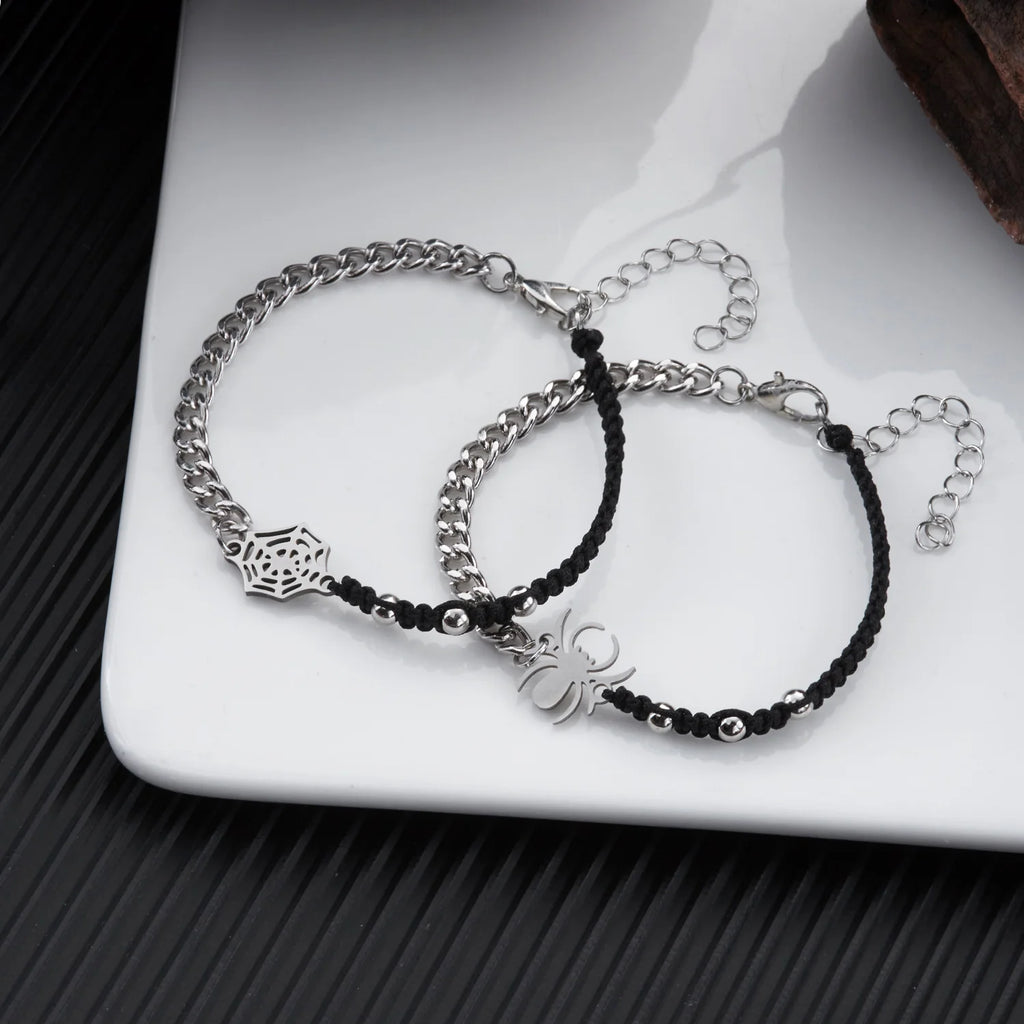 Spider Web Bracelet – Adjustable Unisex Couple & Friendship Jewelry