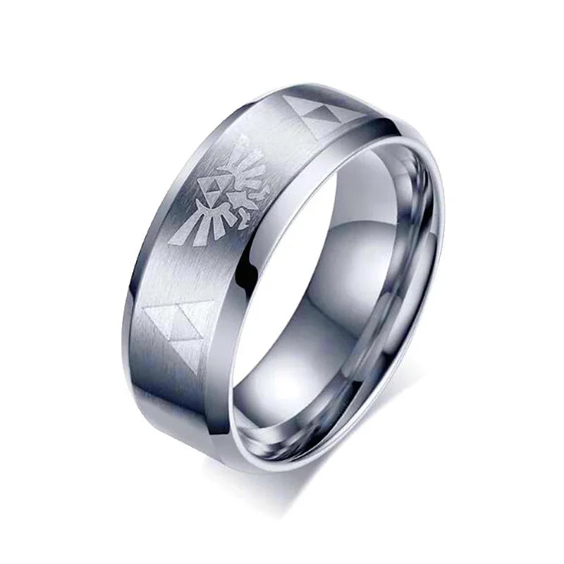 Triforce Triangle Ring – 316L Stainless Steel Anime Cosplay Band