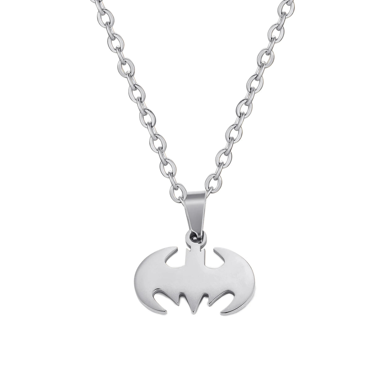 Gothic Bat Necklace – Stainless Steel Superhero Pendant Chain
