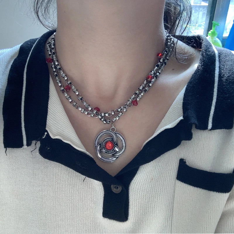 Rhaenyra Targaryen Ruby Chain Necklace – House of the Dragon Jewellery