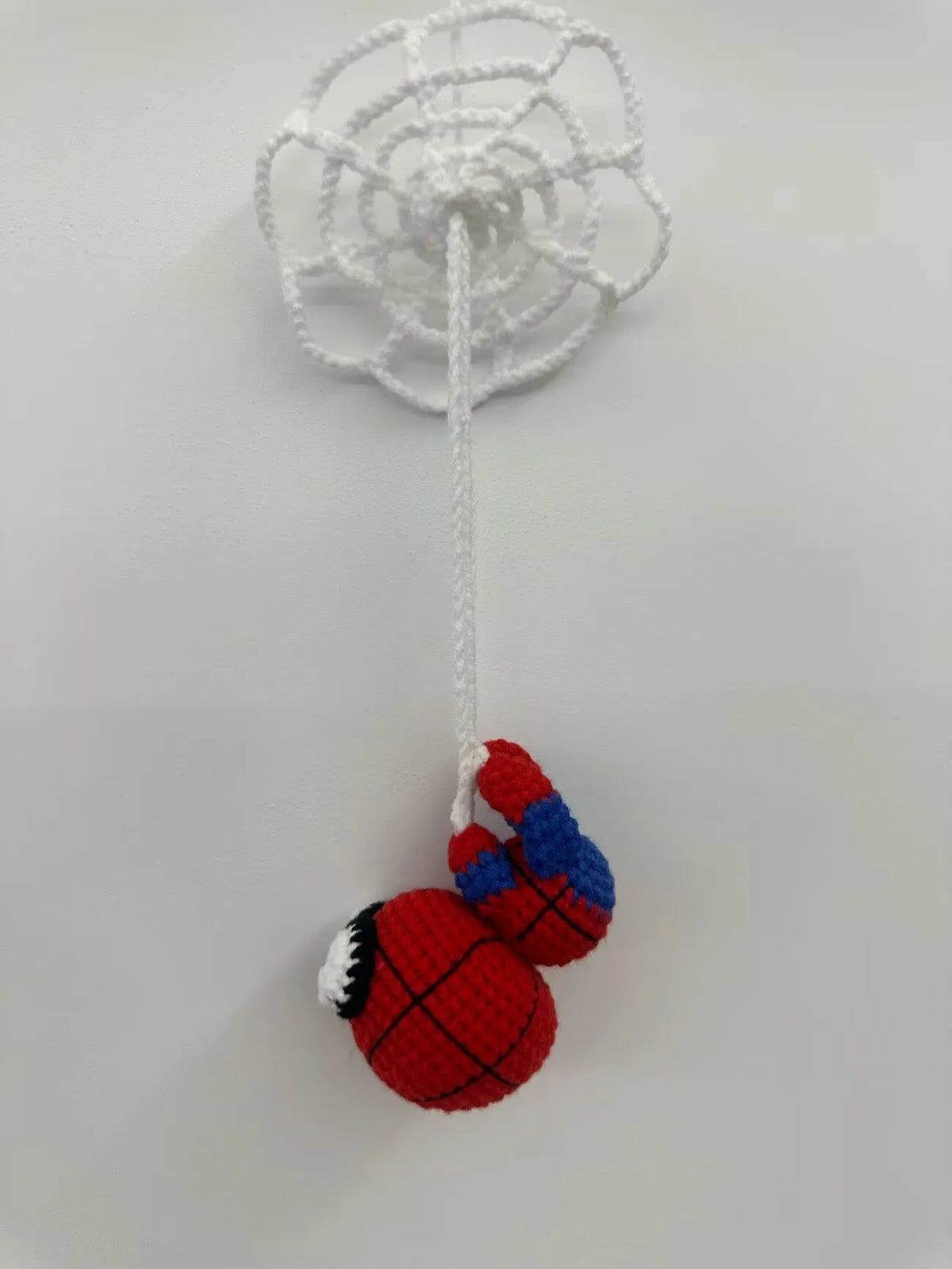 Spider-Man & Venom Crochet Plush Keychain – Handmade Backpack Charm