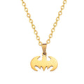 Gothic Bat Necklace – Stainless Steel Superhero Pendant Chain