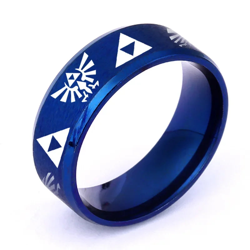 Triforce Triangle Ring – 316L Stainless Steel Anime Cosplay Band