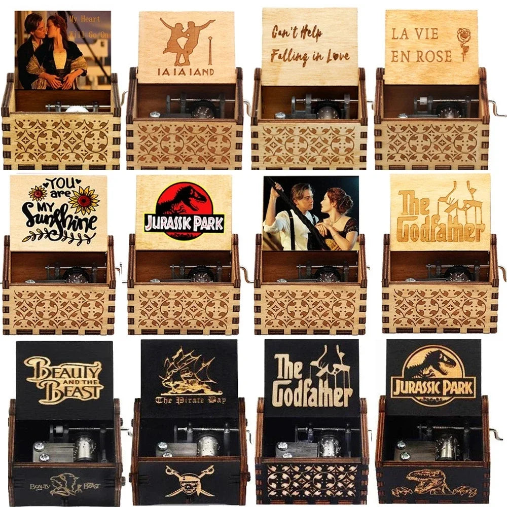 Game of Thrones Antique Wooden Hand-Crank Music Box – Fantasy Collectible Gift