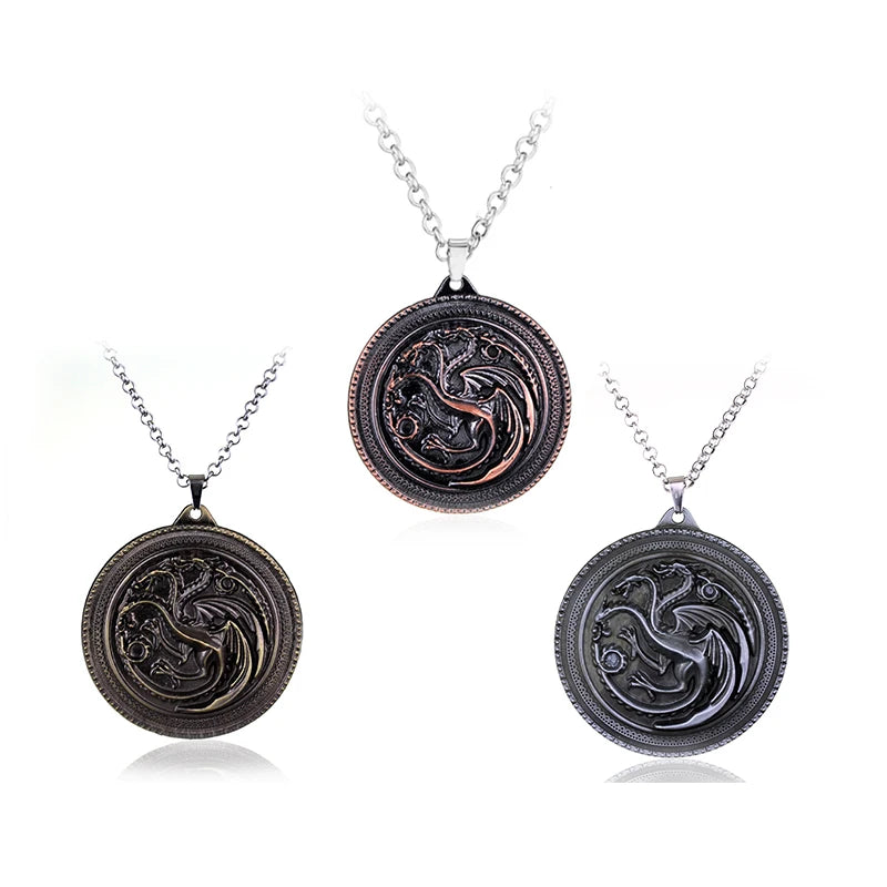 Game of Thrones House Targaryen Dragon Necklace – Vintage Pendant