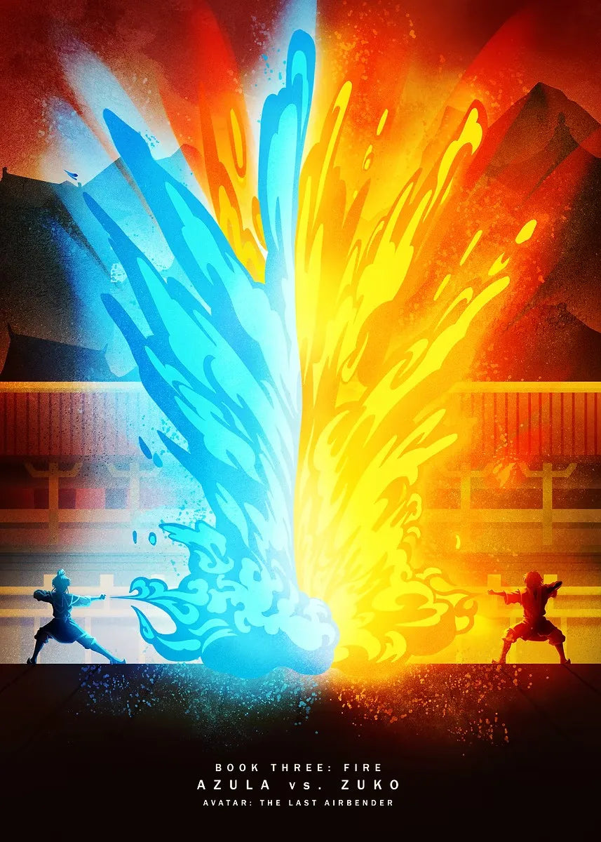 Avatar: The Last Airbender Elemental Posters – Air, Earth, Fire & Water Wall Art