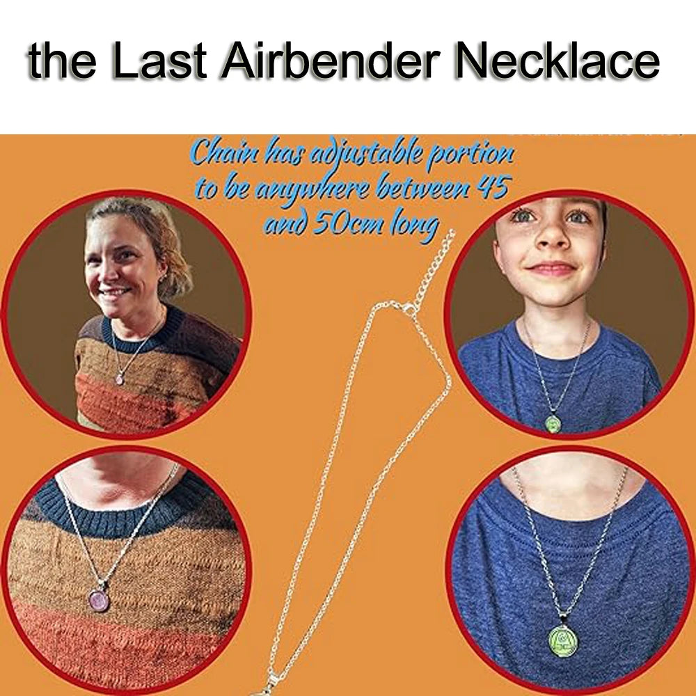 Avatar: The Last Airbender Four Elements Necklace Set – Air, Water, Earth & Fire