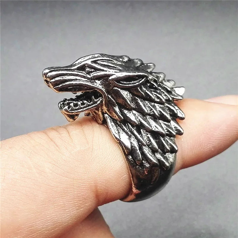 Game of Thrones Direwolf Ring – Retro Gothic Open Ring