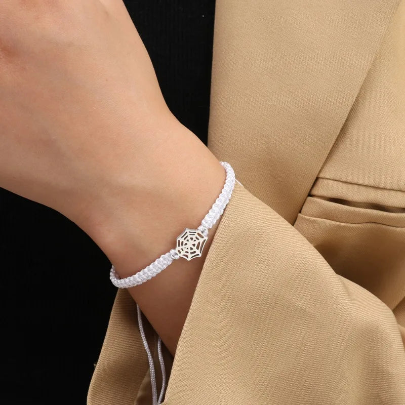 Spider Web Couple Bracelets – Handmade Adjustable Matching Bracelets (2-Piece Set)