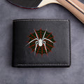 Spider Web PU Leather Wallet – Premium Compact Men’s Business Wallet