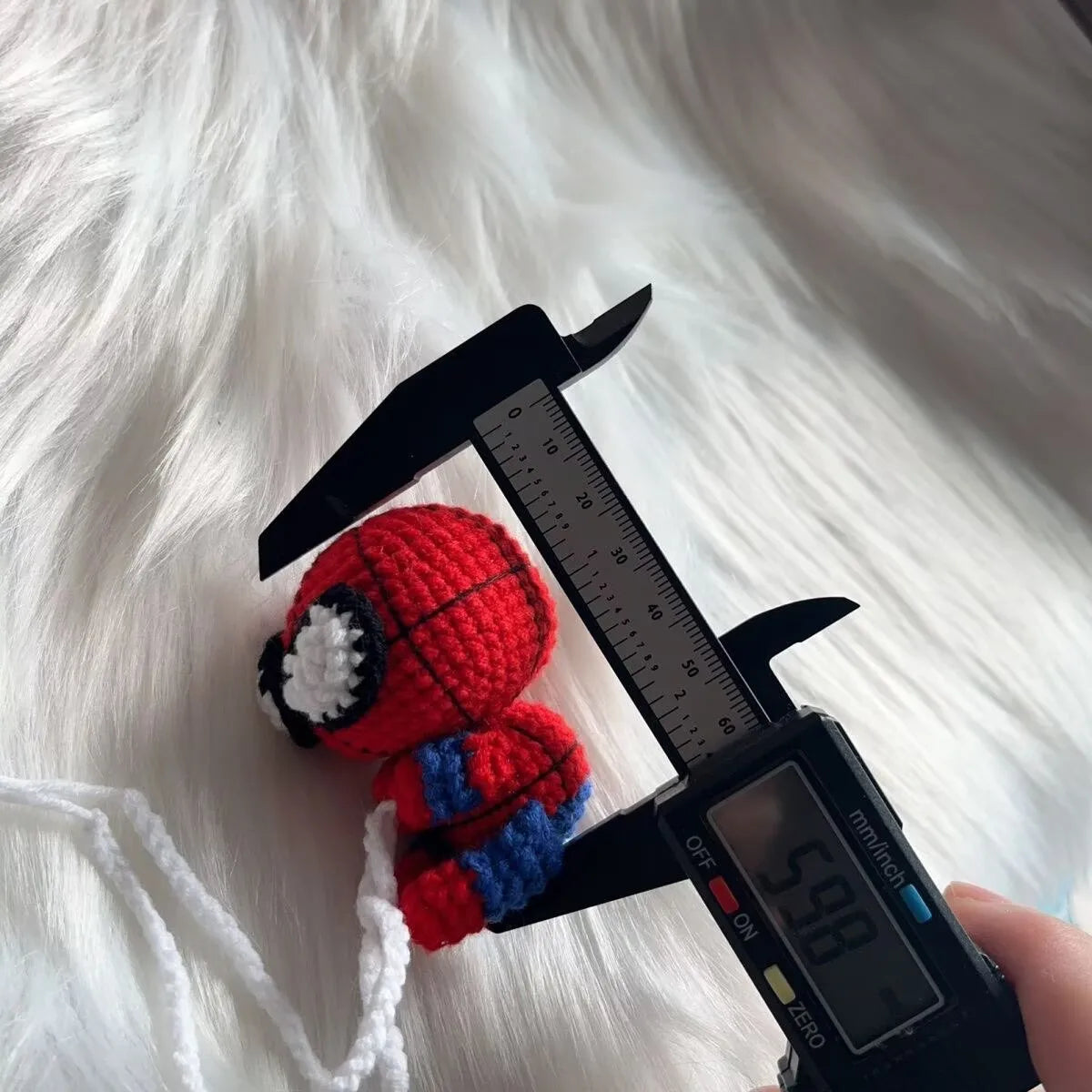 Spider-Man & Venom Crochet Plush Keychain – Handmade Backpack Charm