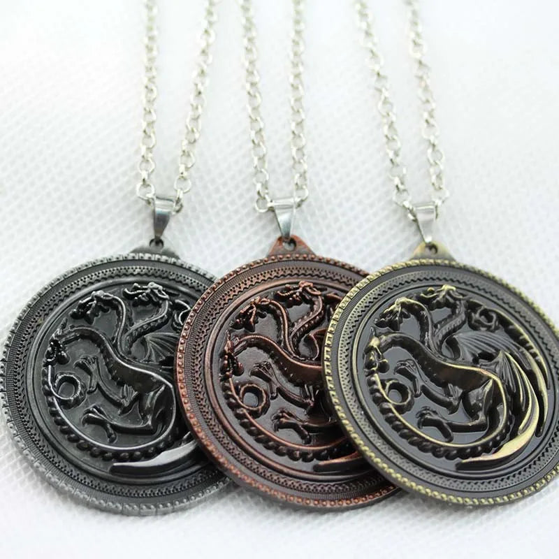 Game of Thrones House Targaryen Dragon Necklace – Vintage Pendant