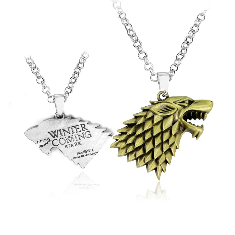 Game of Thrones House Stark Wolf Keychain – “Winter Is Coming” 3D Pendant