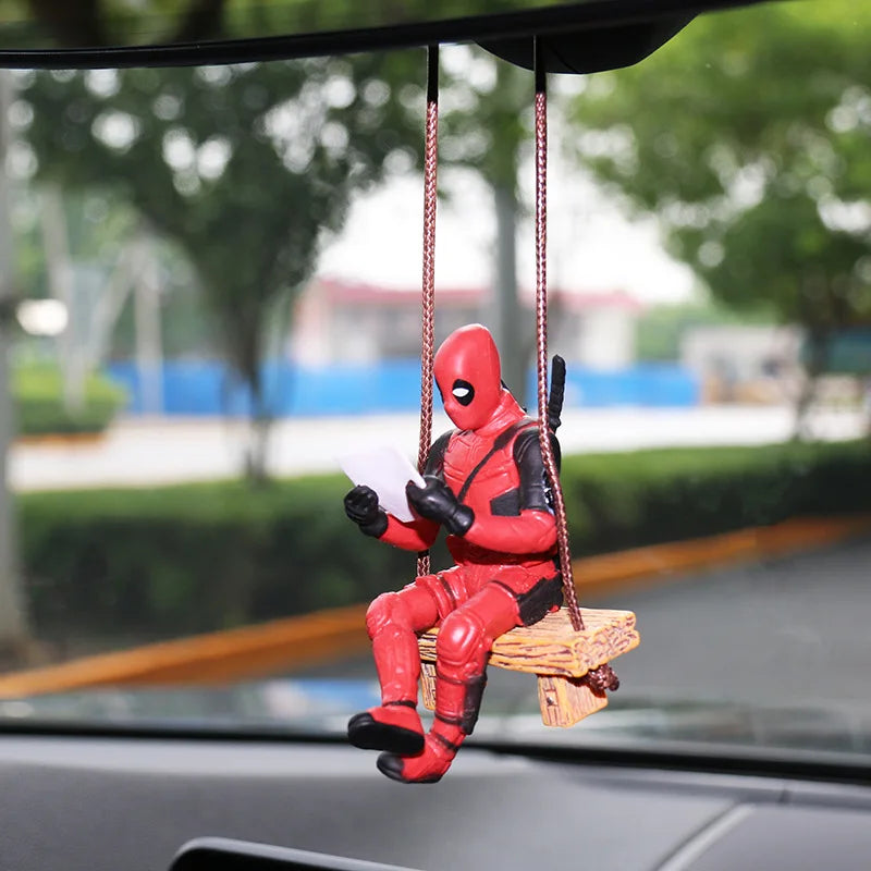 Deadpool Rearview Mirror Pendant – Marvel Car Hanging Figure