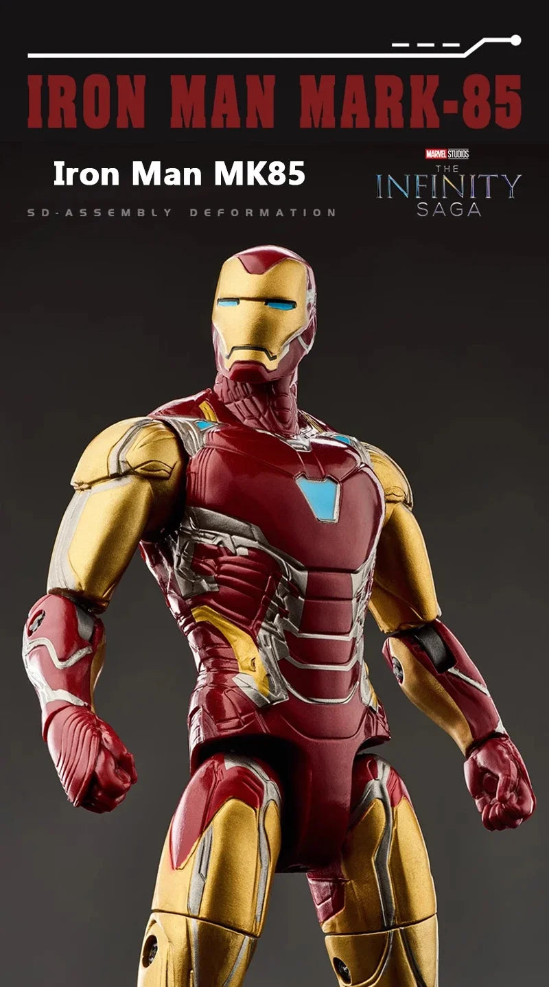 Iron Man MK85 & Captain America Action Figure – Articulated Marvel Collectible Toy