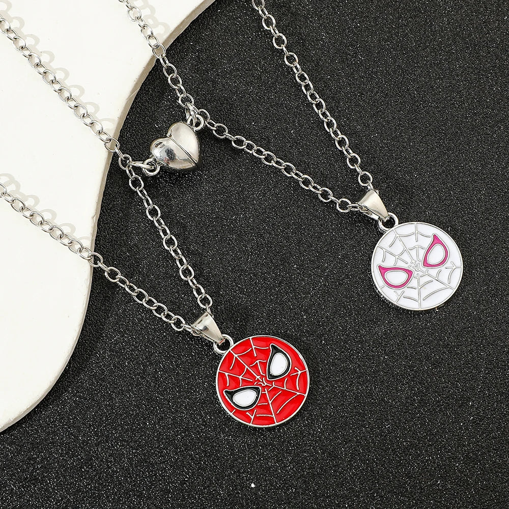 Spider-Man Couple Necklace Set – 2-Piece Marvel Pendant Jewelry