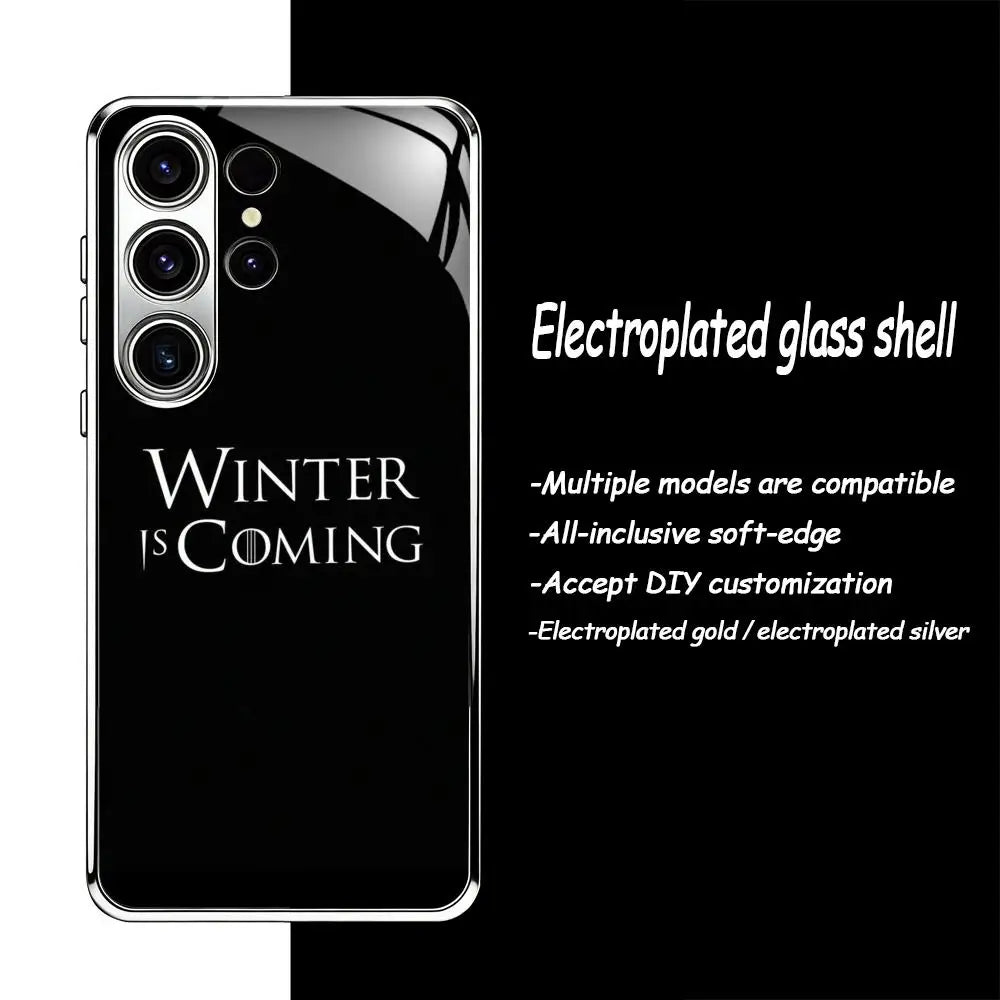 Game of Thrones Samsung Galaxy Case – Electroplated Glass Protective Phone Cover