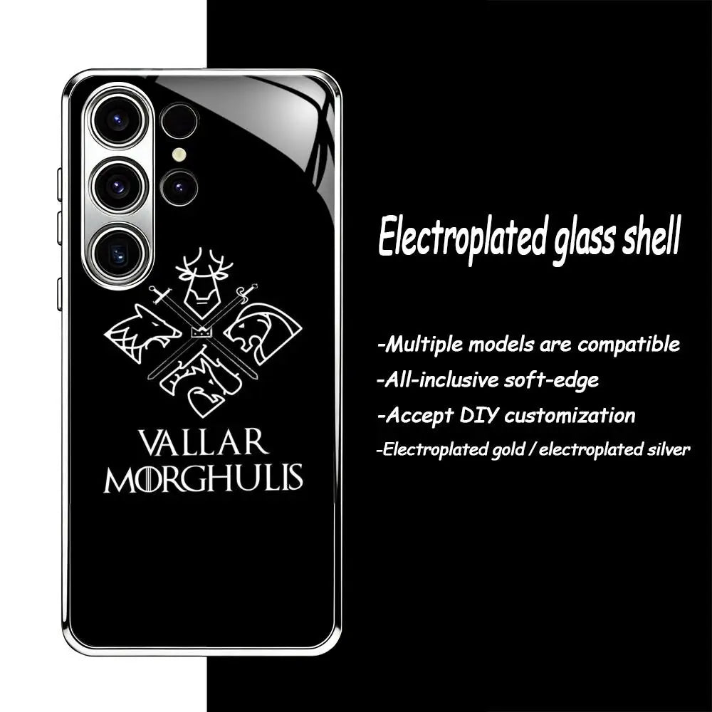 Game of Thrones Samsung Galaxy Case – Electroplated Glass Protective Phone Cover